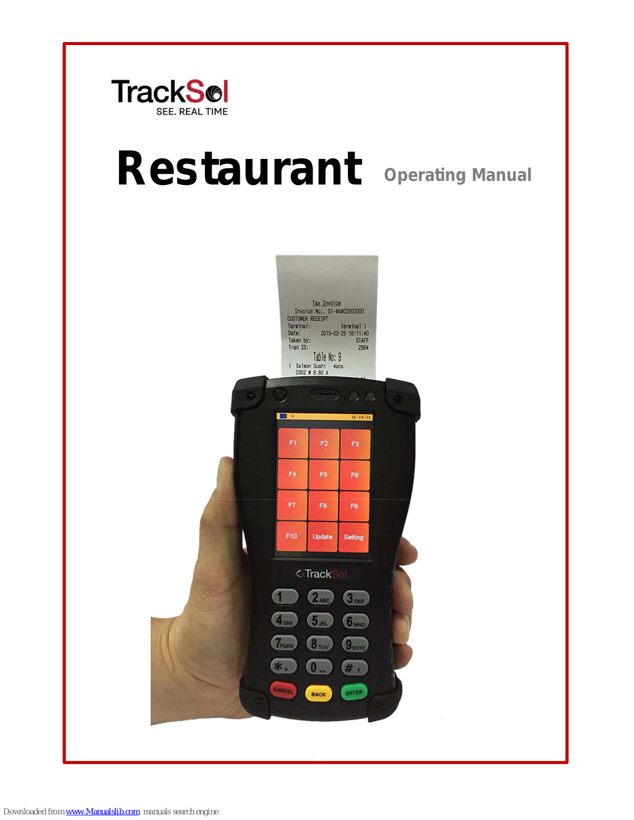 TrackSol Restaurant Operating Manual - ManualMachine.com