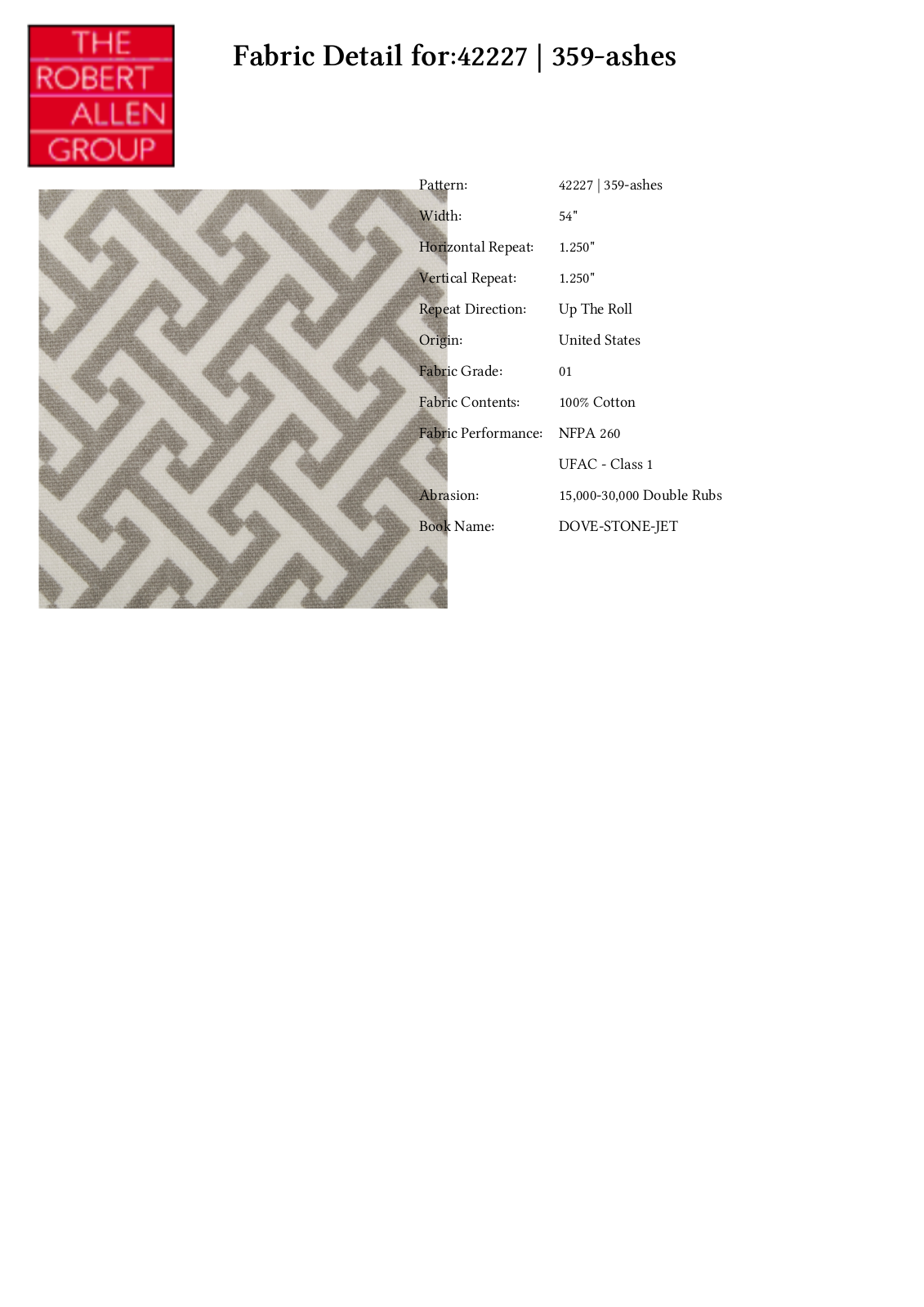 Duralee CRAL5542 Specifications - ManualMachine.com