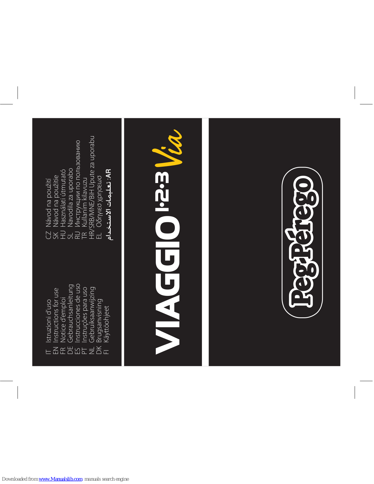 Peg-Perego VIAGGIO 1-2-3 VIVA Instructions For Use Manual