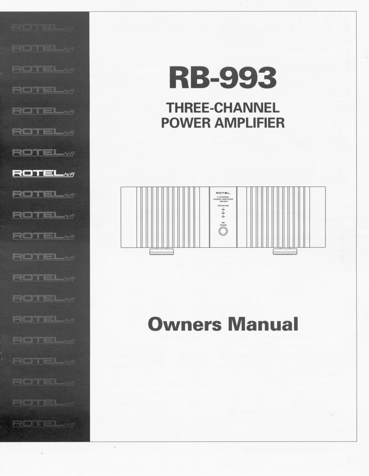 Rotel RB993 User Manual