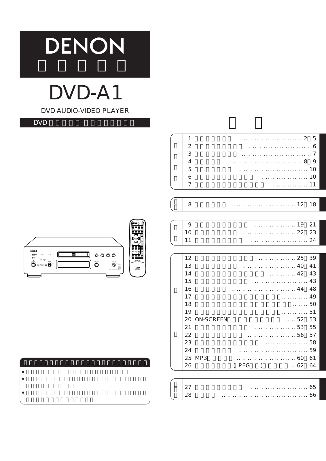 Denon DVD-A1 user Manual