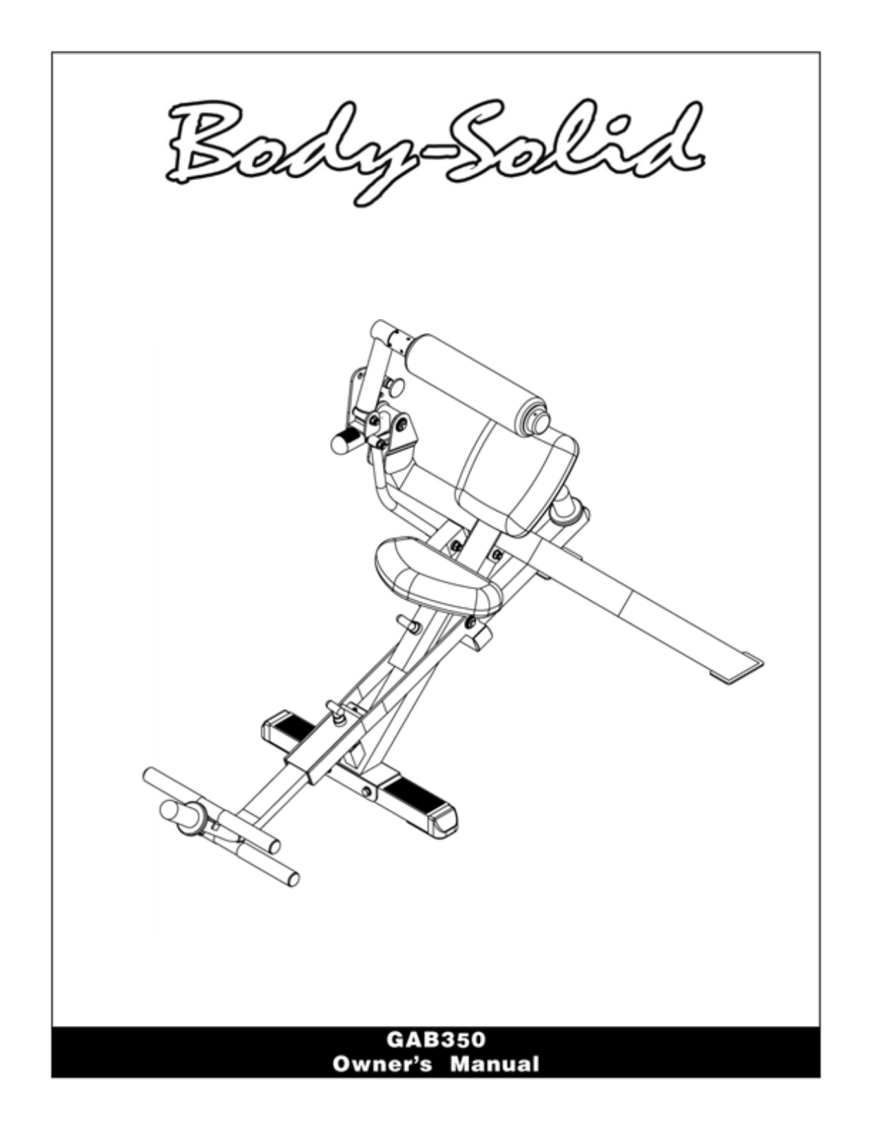 Body Solid GAB350 User Manual