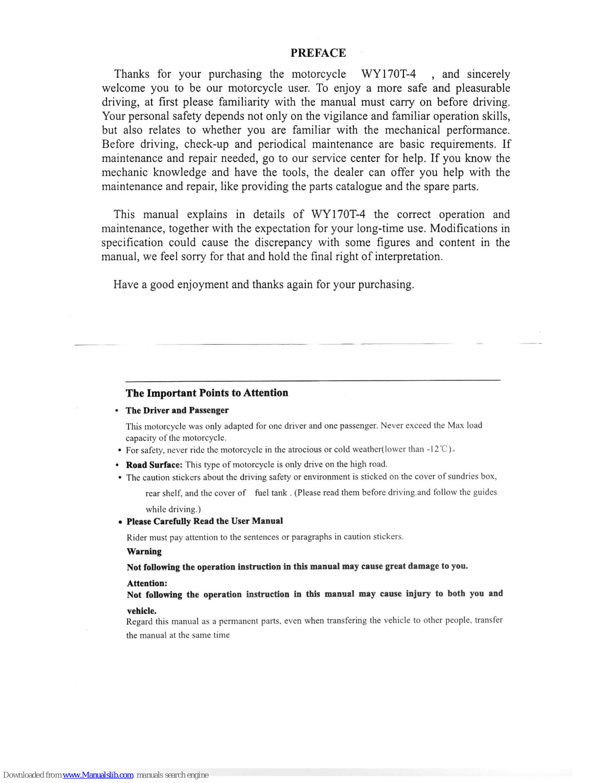 Irbis wy170t-4 User Manual