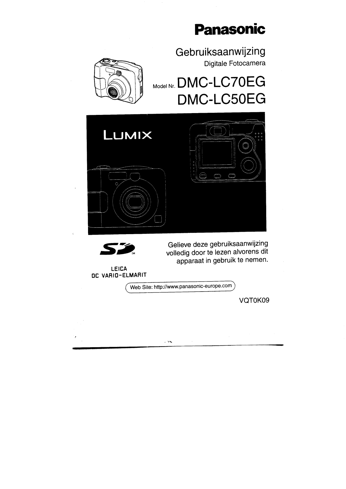 Panasonic LUMIX DMC-LC70EG, LUMIX DMC-LC50EG User Manual