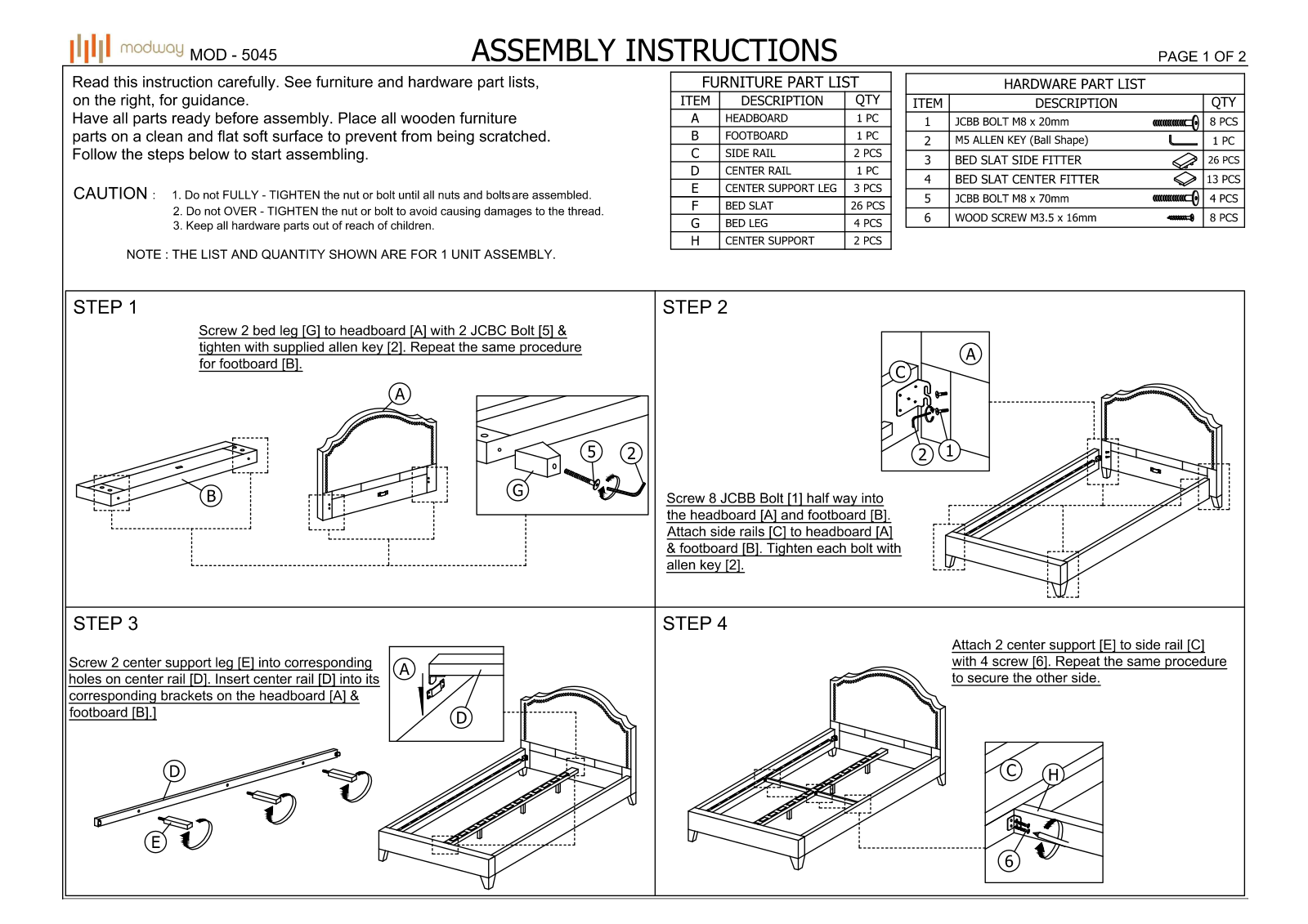 Modway FOW1755 Installation & Assembly - ManualMachine.com