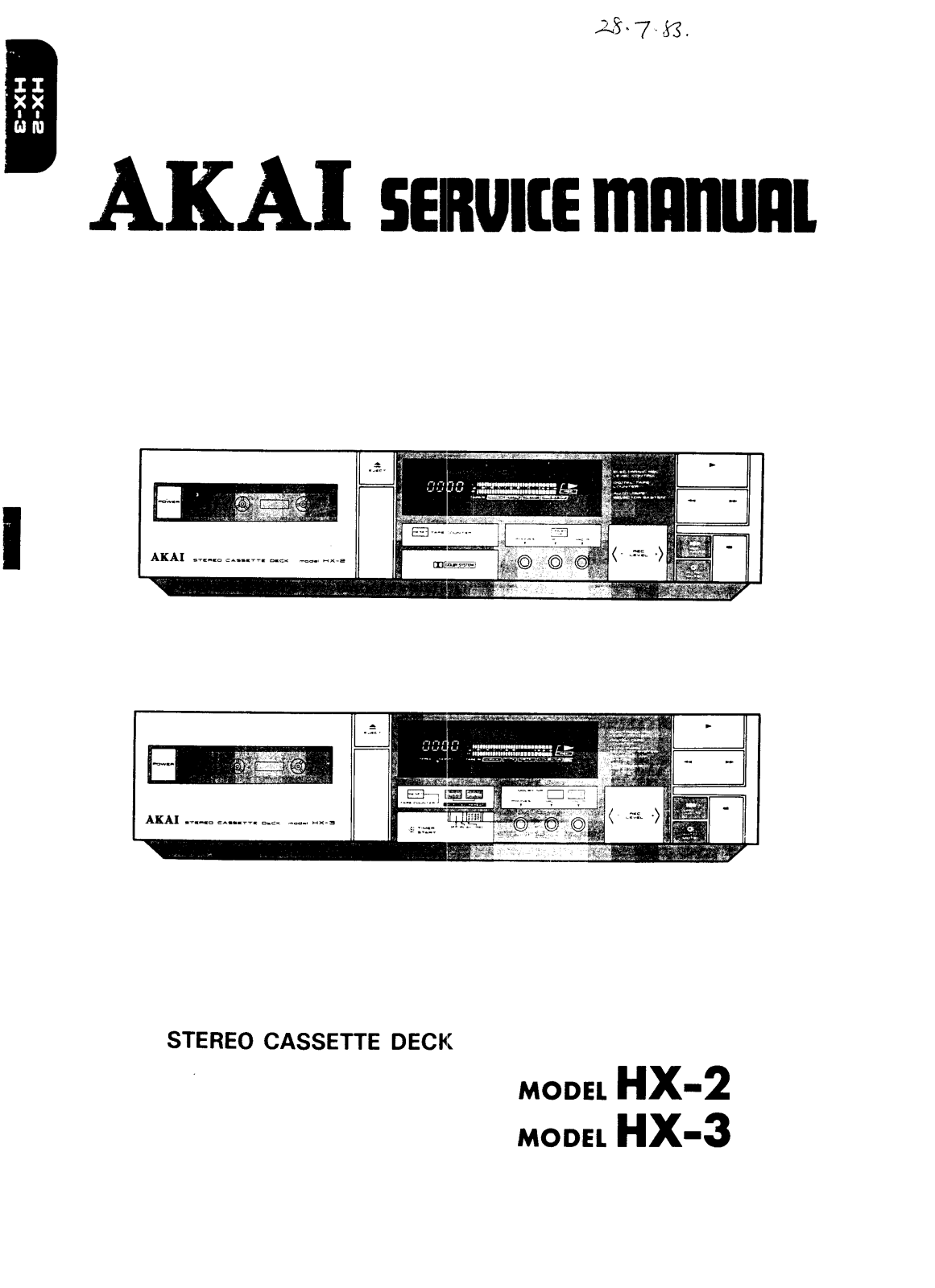 Akai HX-2, HX-3 Service Manual