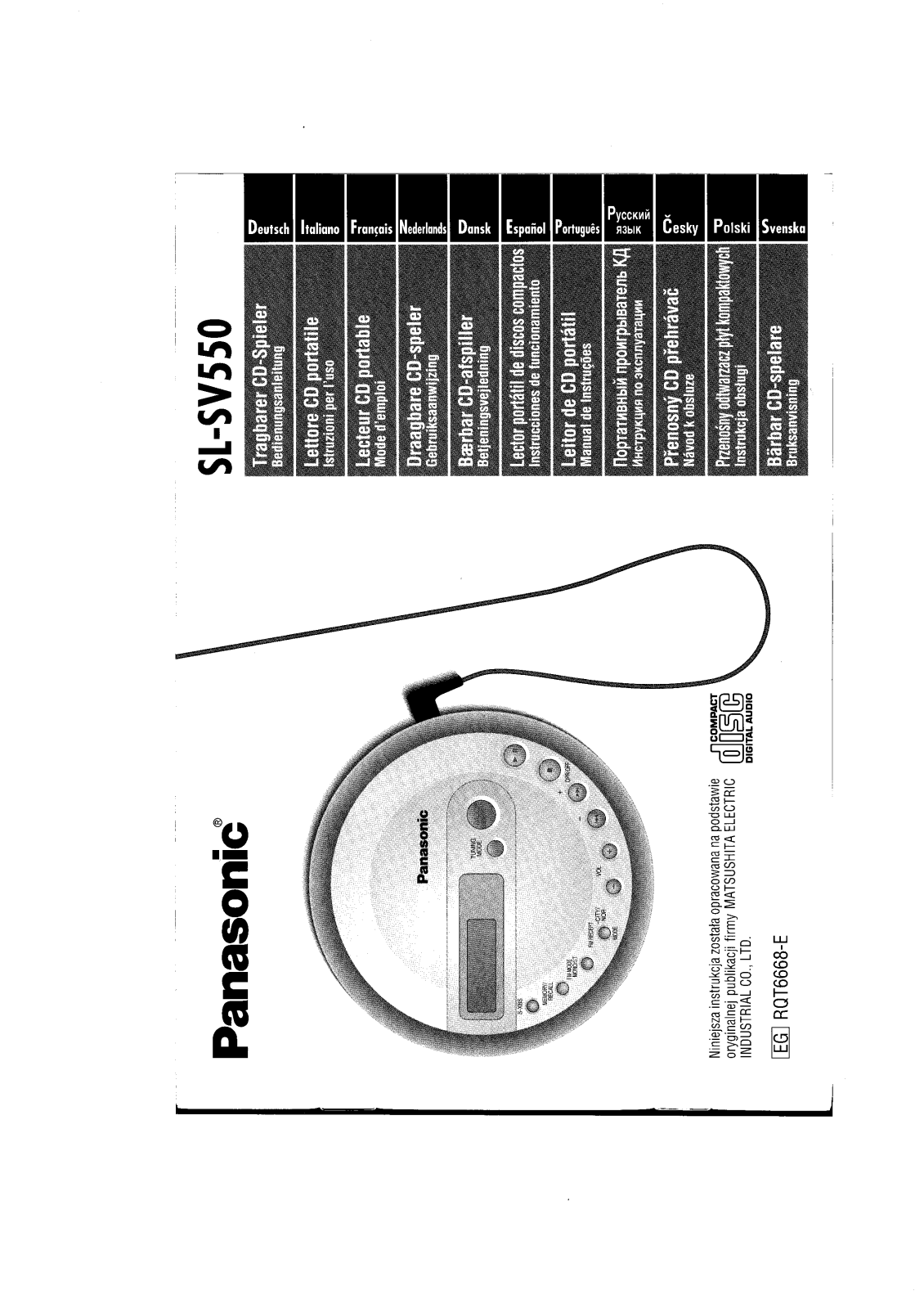 Panasonic SL-SV550 Operating Instruction