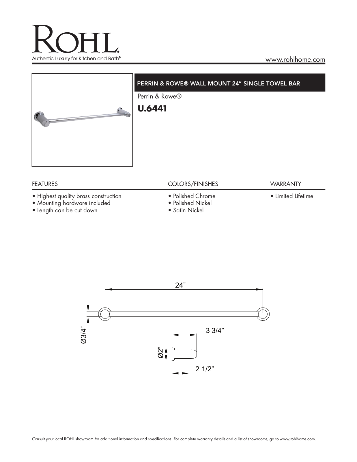 Perrin & Rowe PRWE1082 Specifications - ManualMachine.com