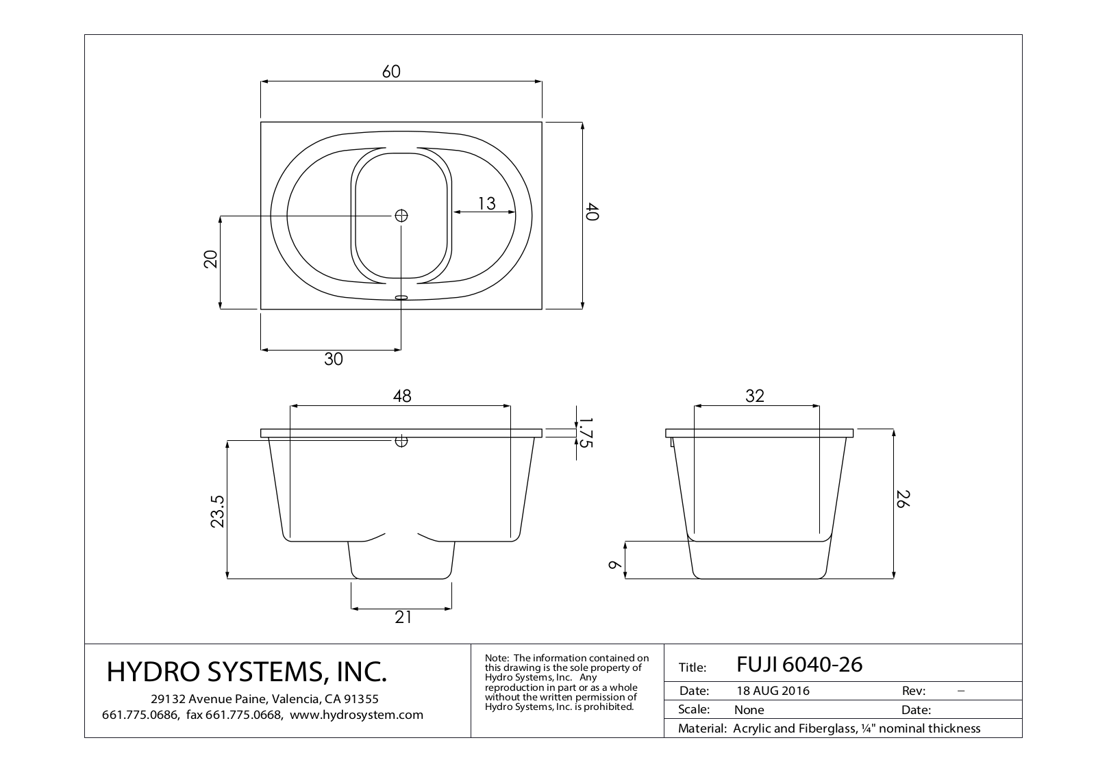 Hydro Systems Fuji 6040 Shematics