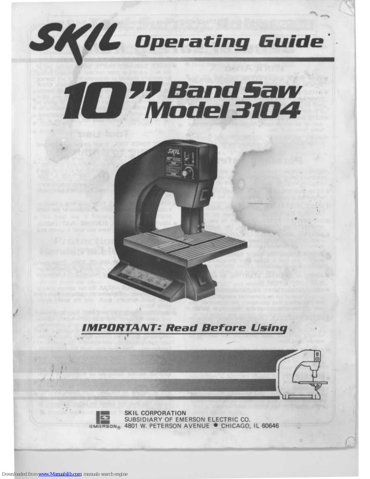 Skil 3104 Operating Manual - ManualMachine.com