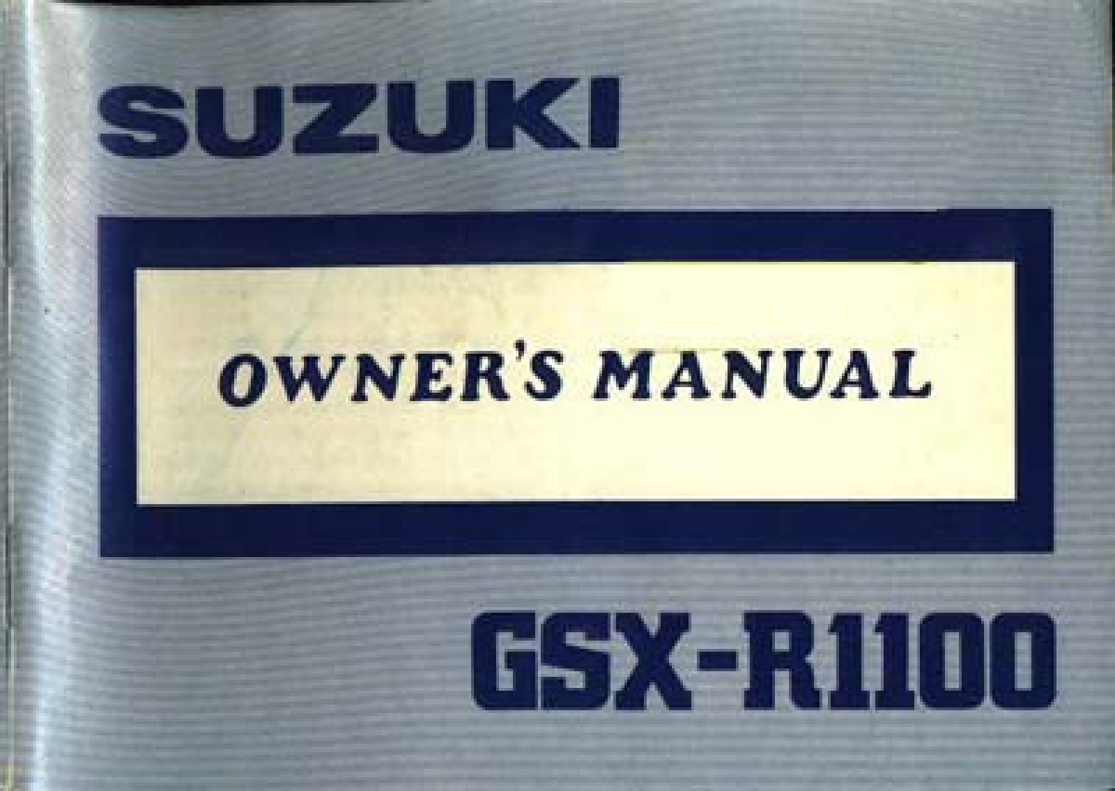 SUZUKI GSX-R 750 User Manual