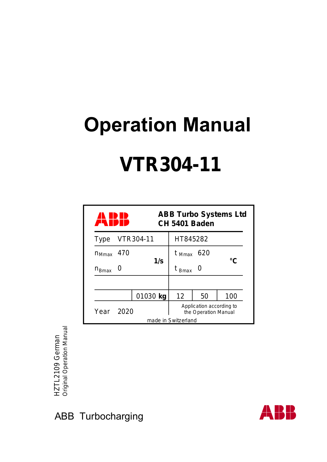 Abb VTR304-11 User Manual