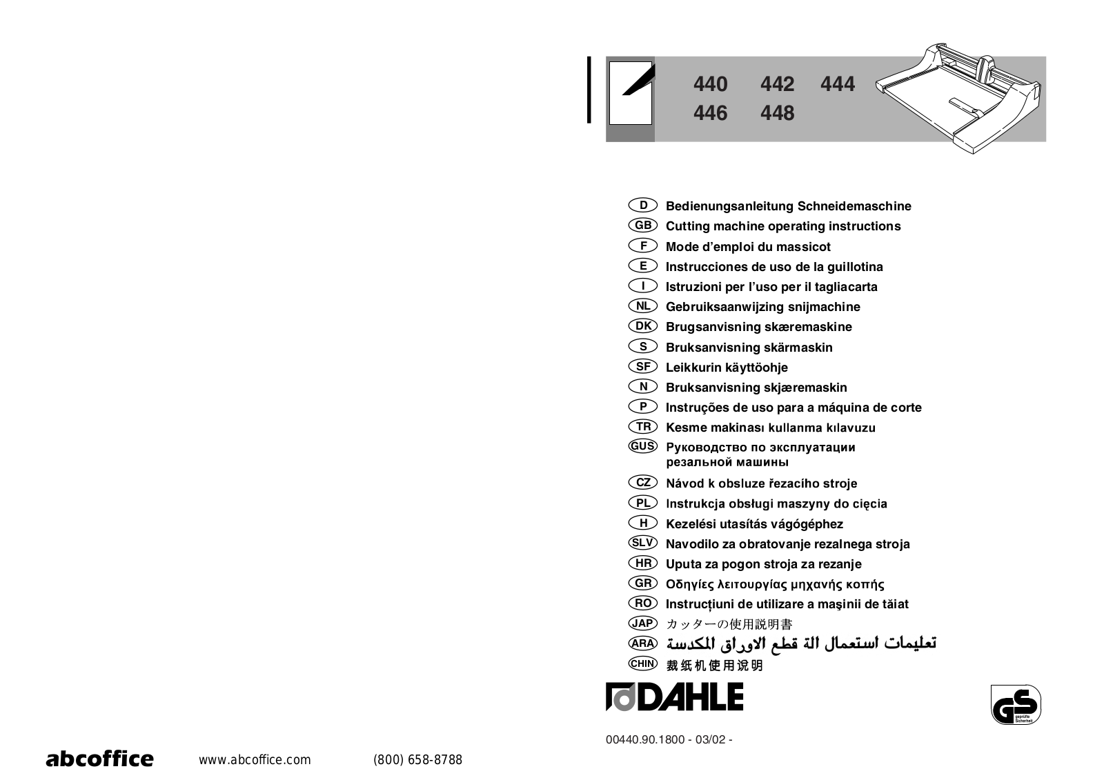 ABC Office 448, 440, 442, 444, 446 User Manual