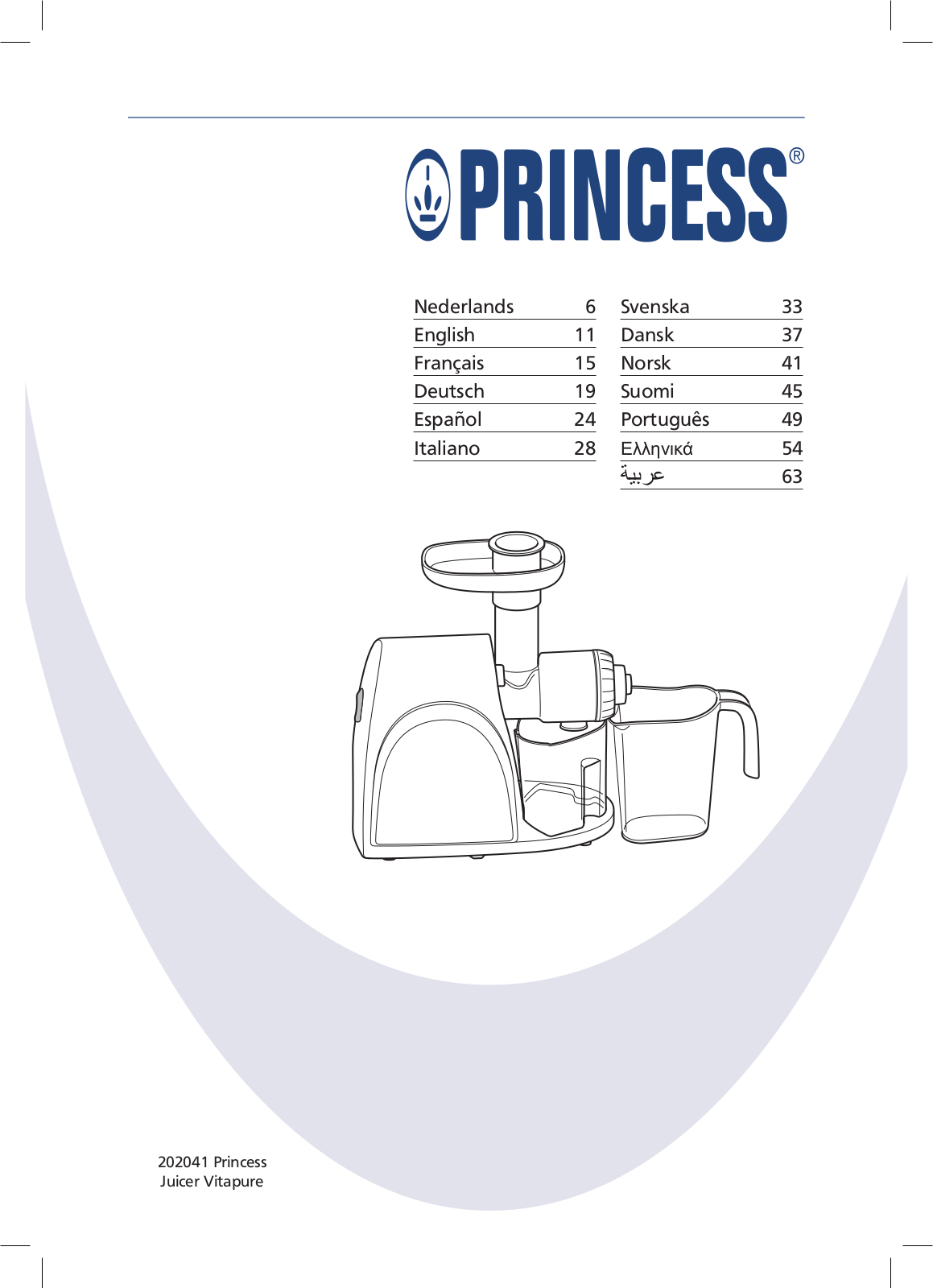 Princess 202041 User manual