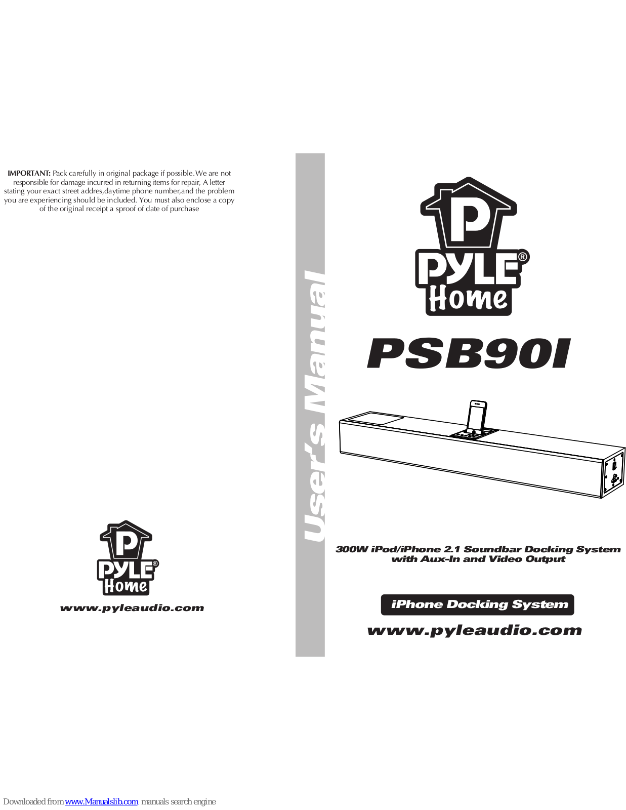 Pyle PSB90I User Manual - ManualMachine.com