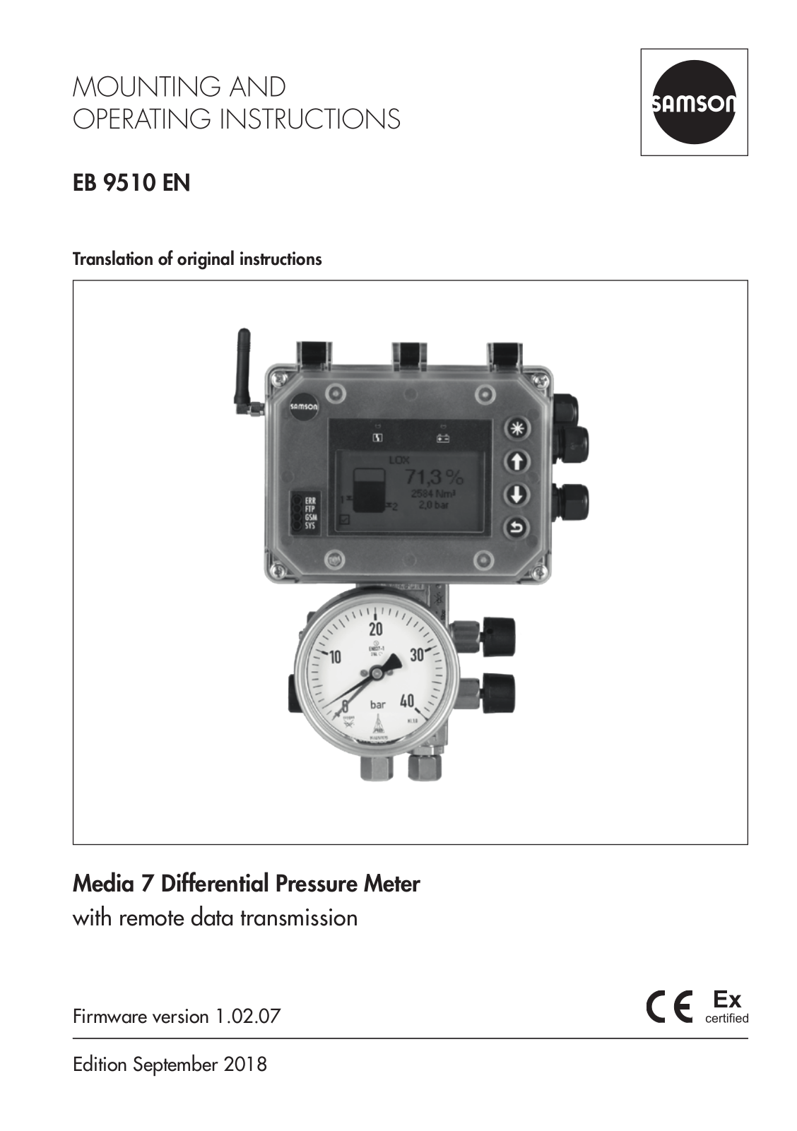 Samson Media 7 Mounting And Operating Instructions