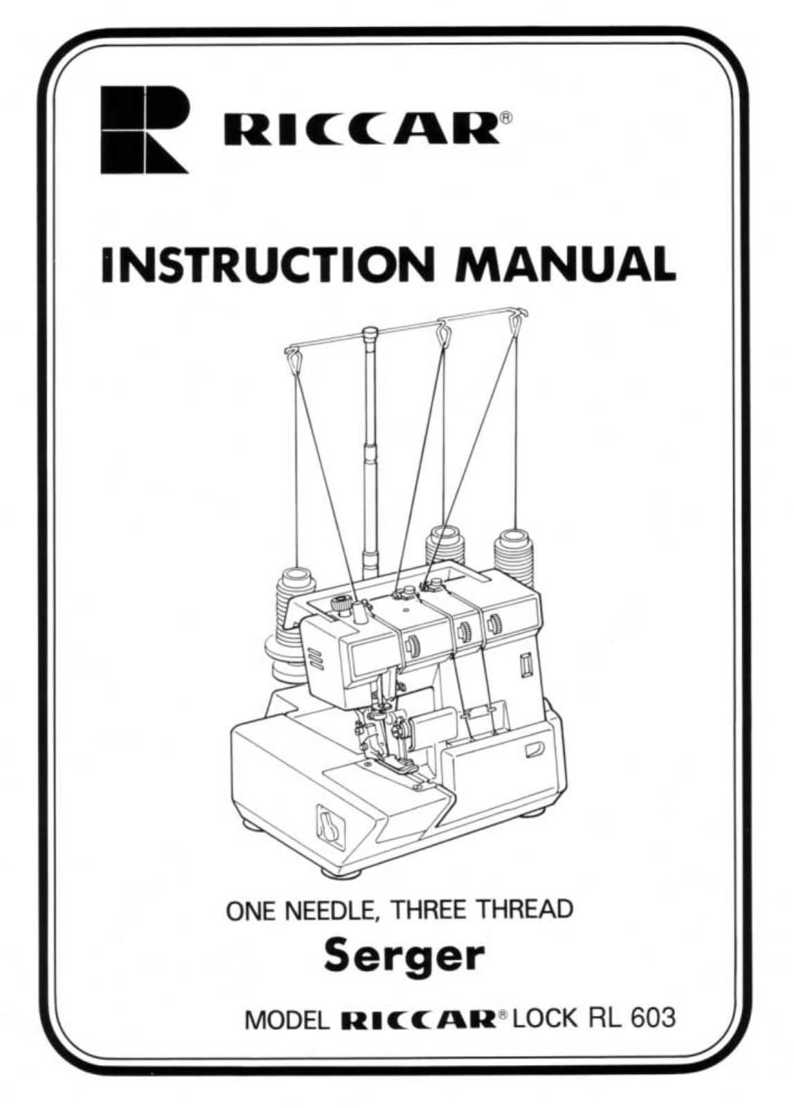 Riccar RL 603 User Manual