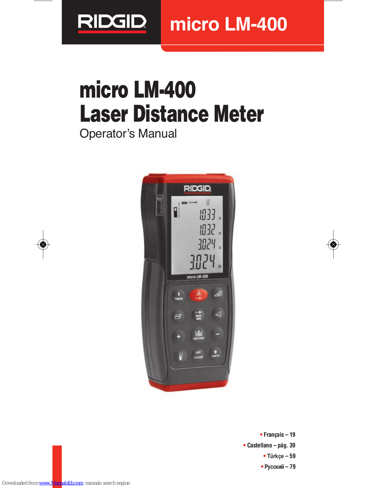 RIDGID micro LM-400 Operator's Manual