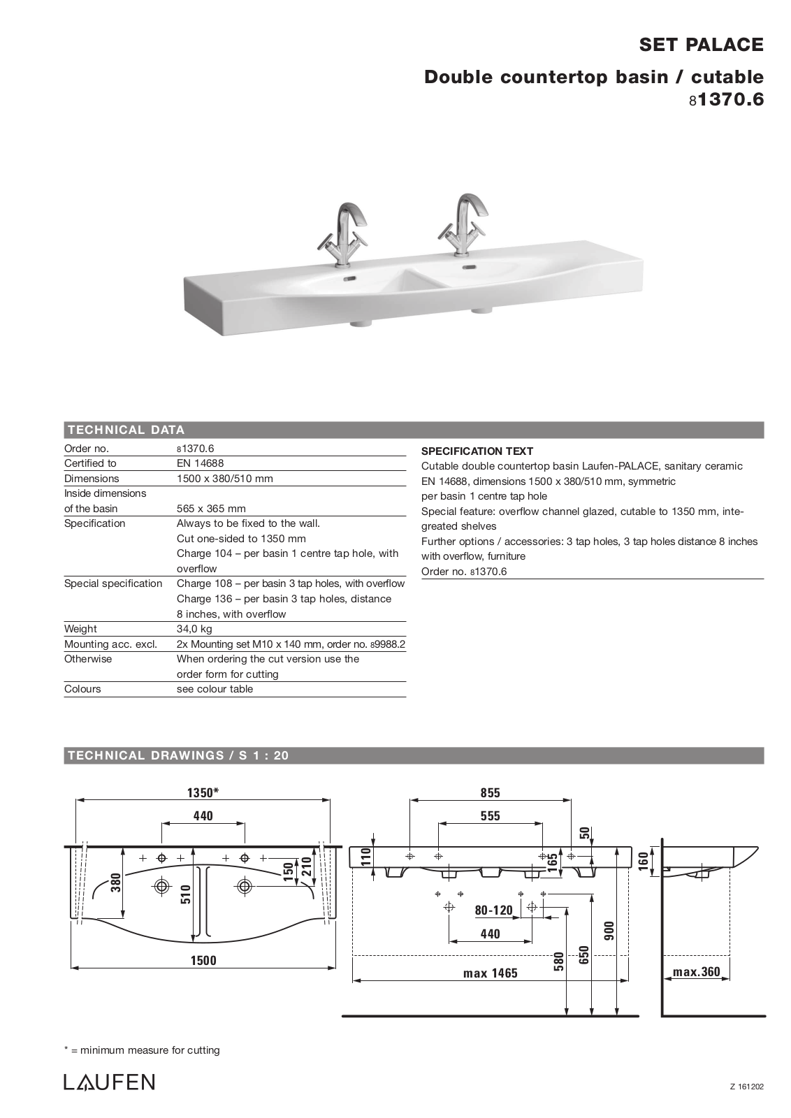 Laufen 8.1370.6 Datasheet - ManualMachine.com