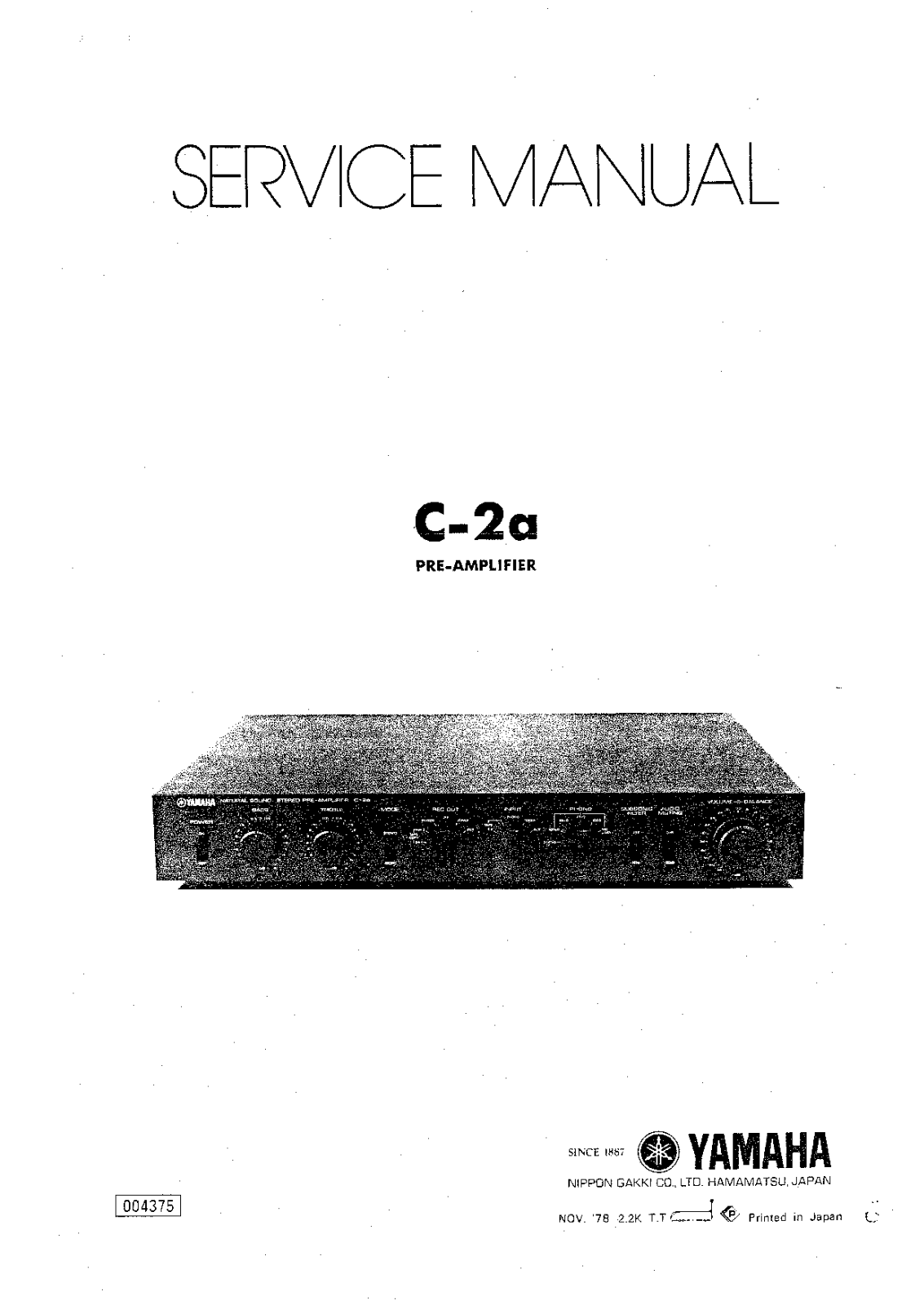 Yamaha C-2-A Service manual