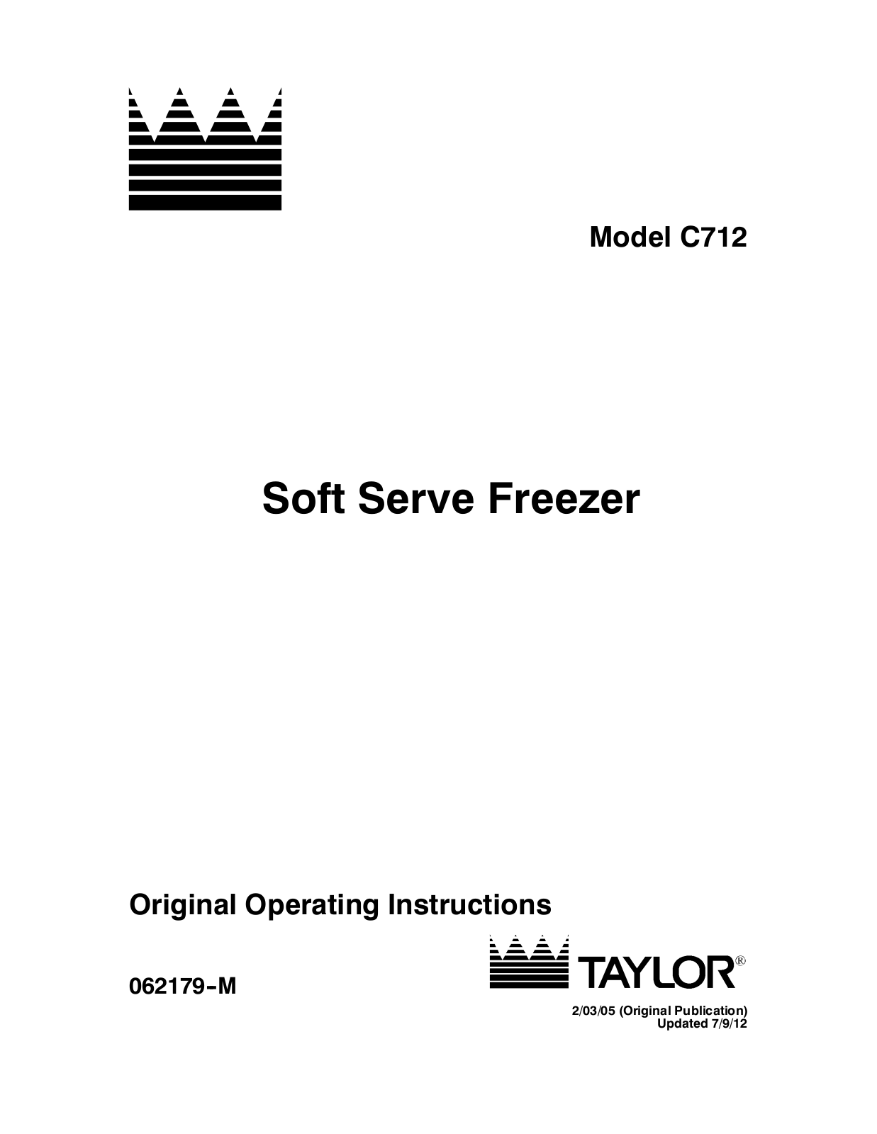 Taylor C712 User Manual