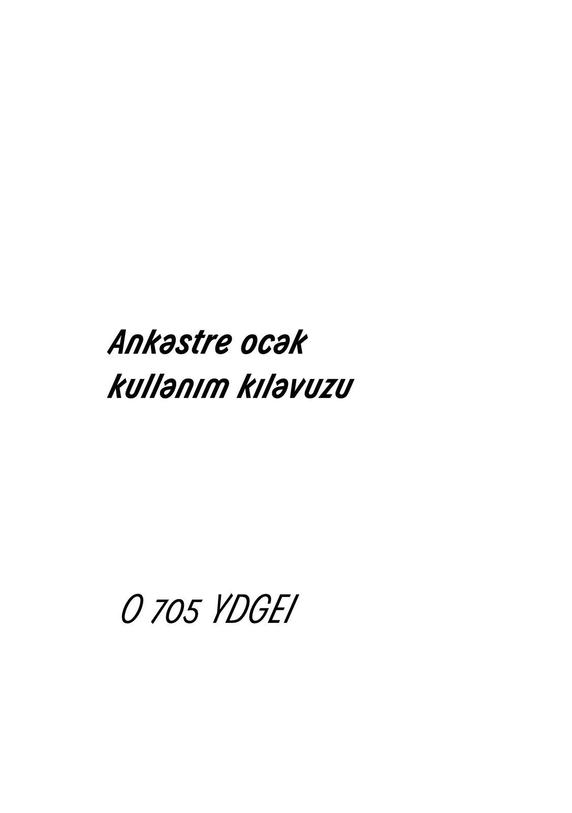 Arçelik O705YDGEI User manual