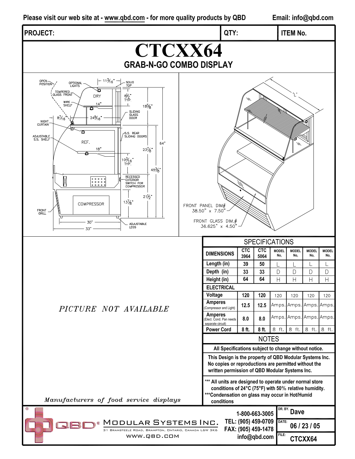 QBD CTCXX64 User Manual