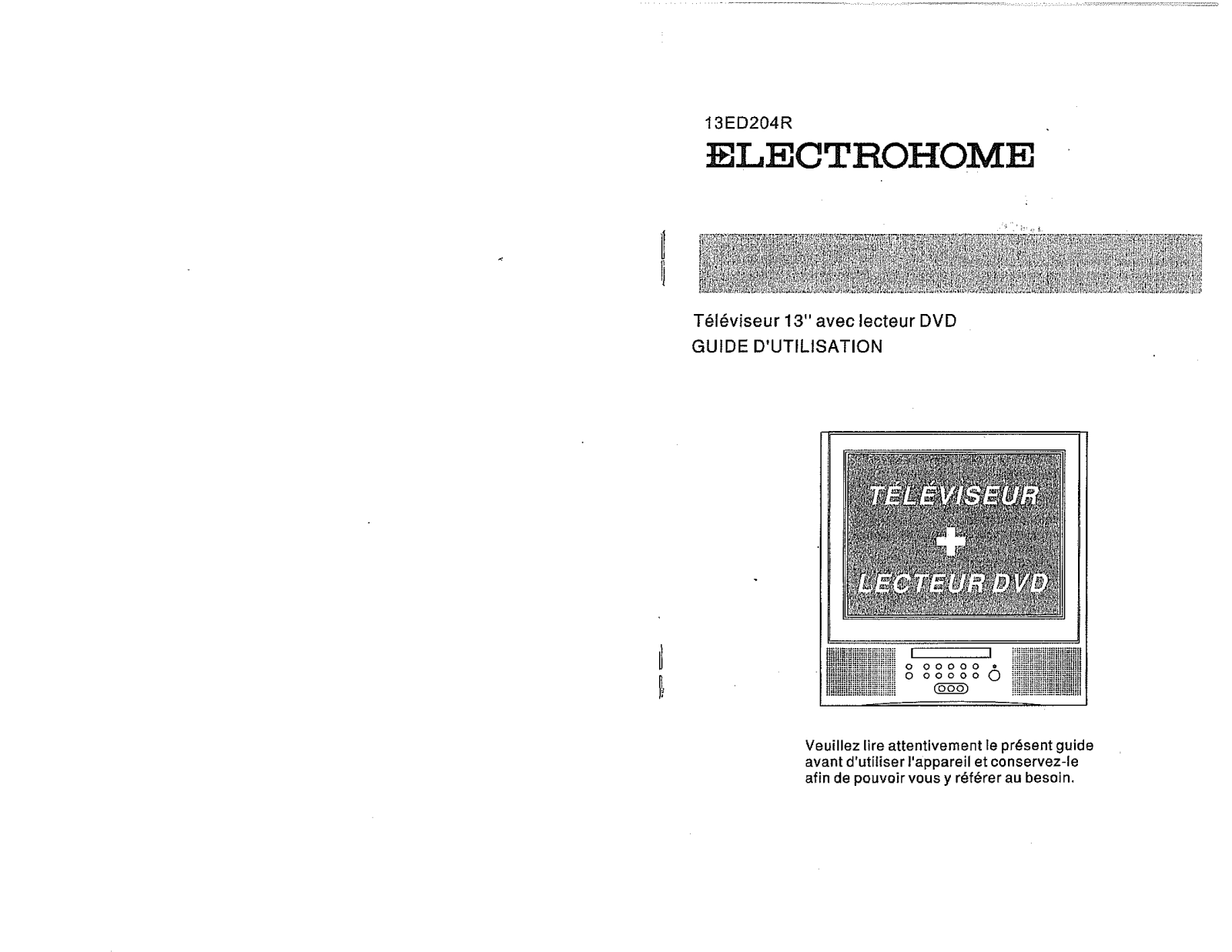 Electrohome 13ED204R User Manual