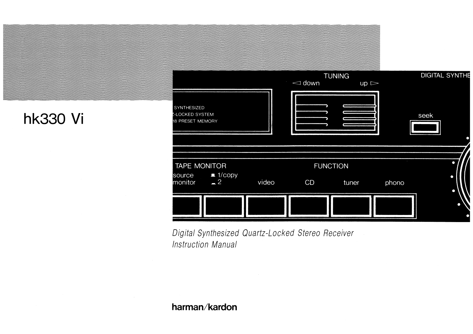 Harman kardon HK330VI User Manual