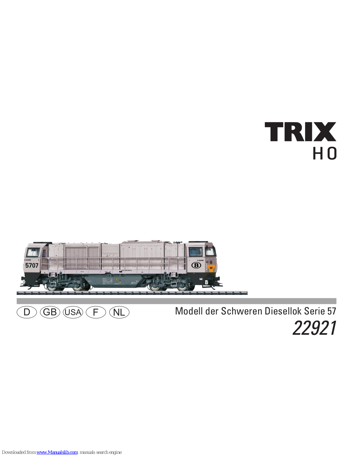 Trix 57, 22921, G 2000 BB, 22920 Series Manual