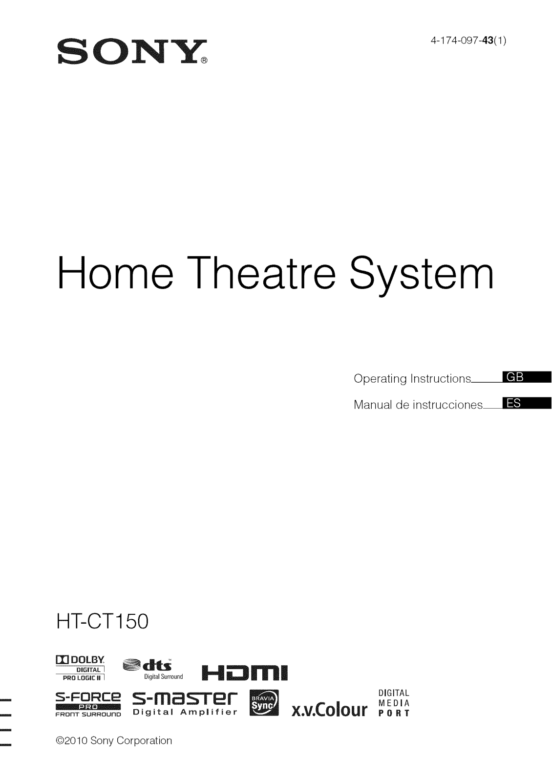 Sony HT-CT150 Owner’s Manual