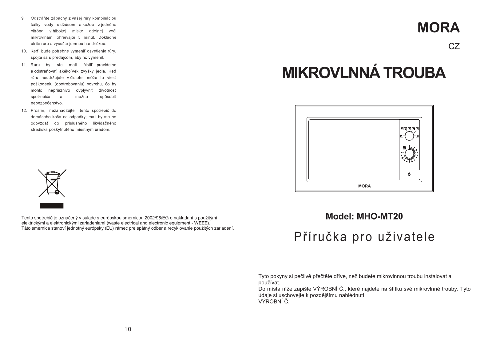 Mora MT 20 User Manual