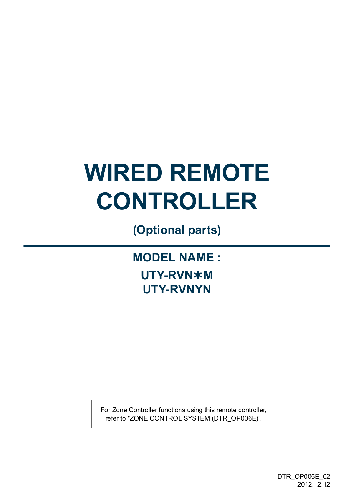 Fujitsu UTY-RVN*M Series, UTY-RVNYN Technical Manual - ManualMachine.com