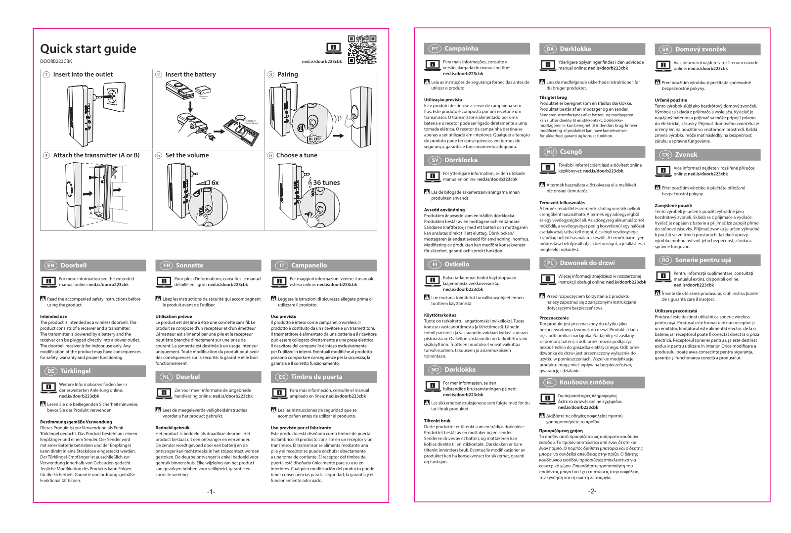 Nedis DOORB223CBK User guide - ManualMachine.com