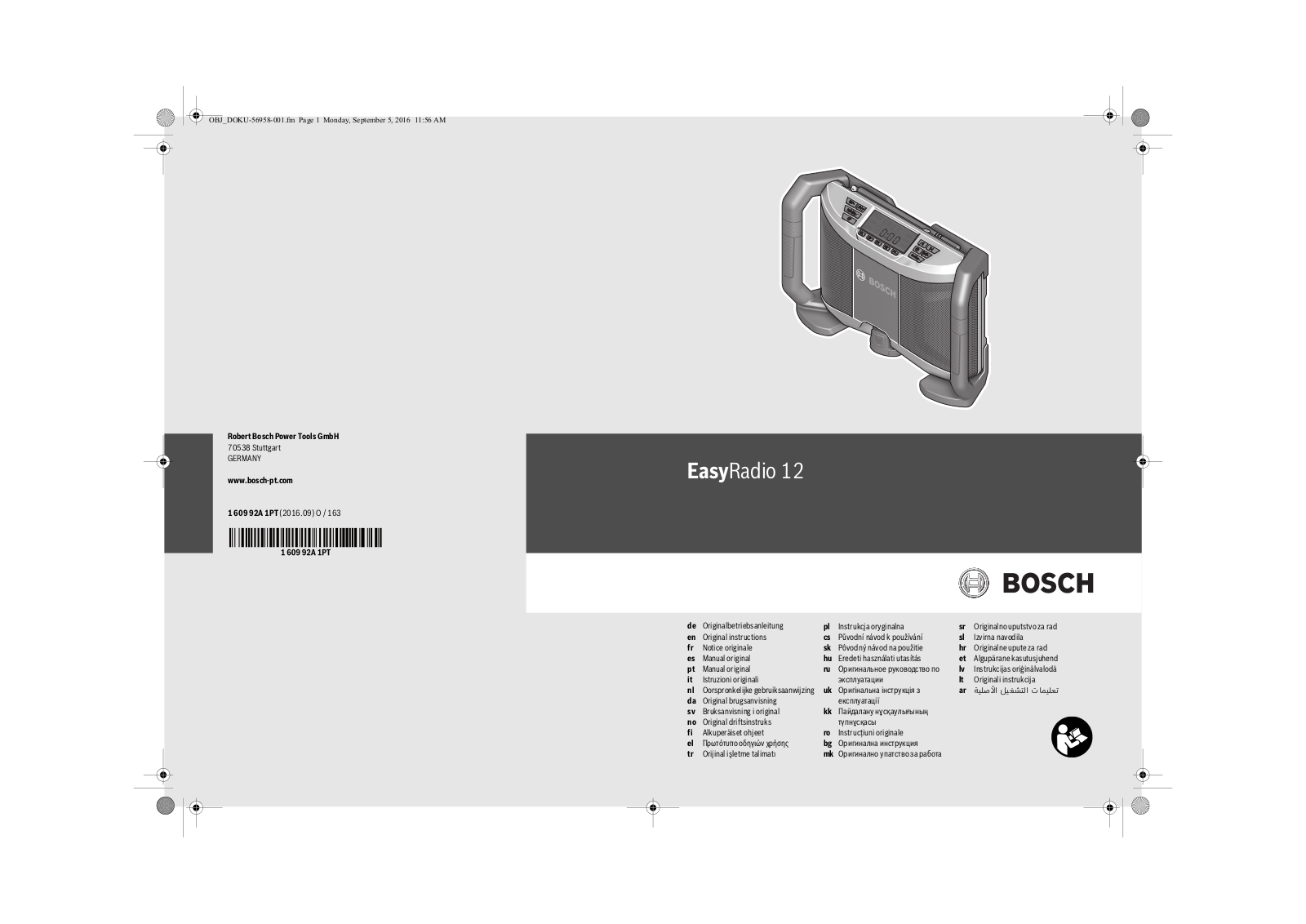 Bosch EasyRadio 12 User Manual