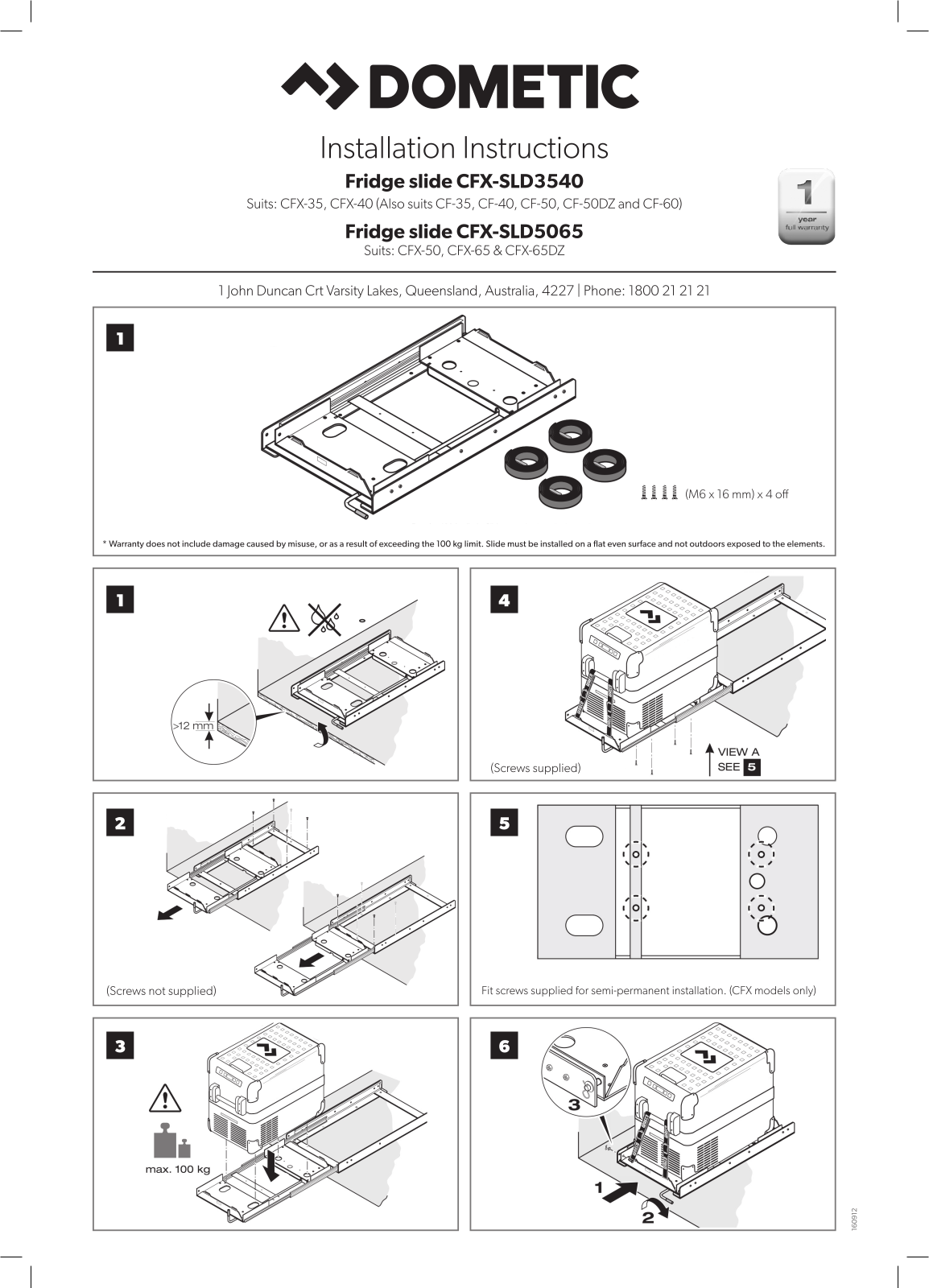 Dometic CFX-SLD3540, CFX-SLD5065 User Manual