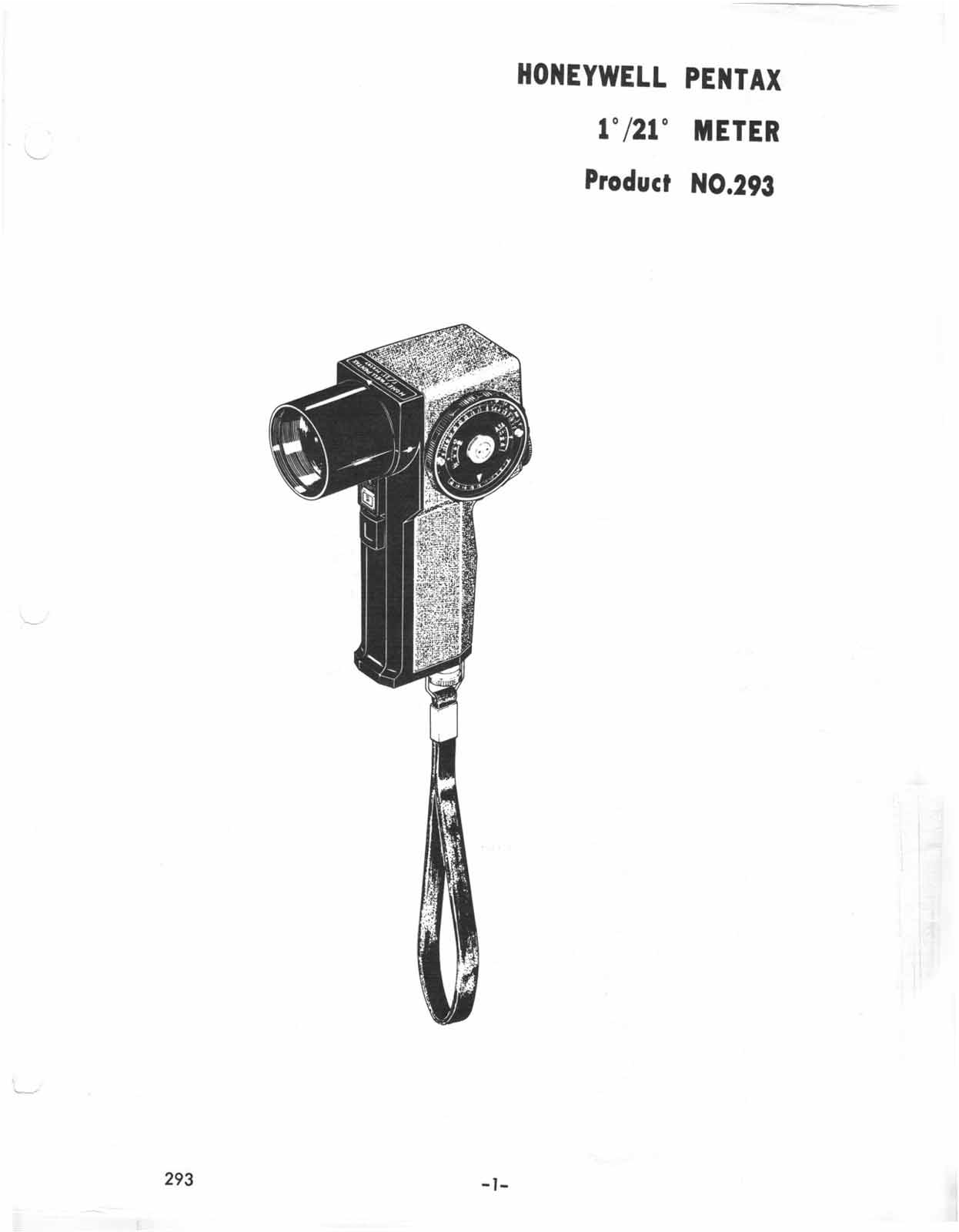 Pentax 1°/21° METER Parts Diagram
