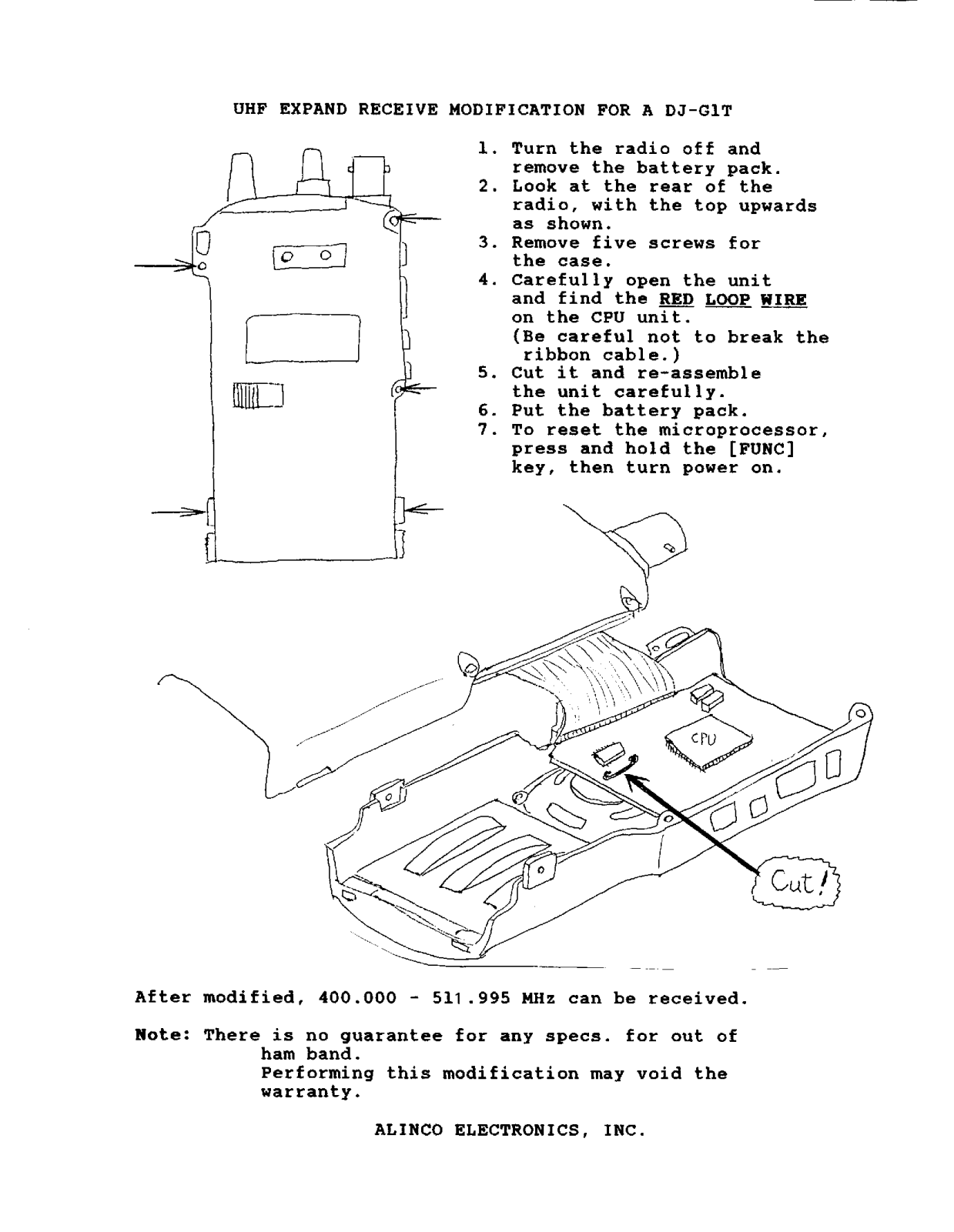 Alinco djg1T User Manual