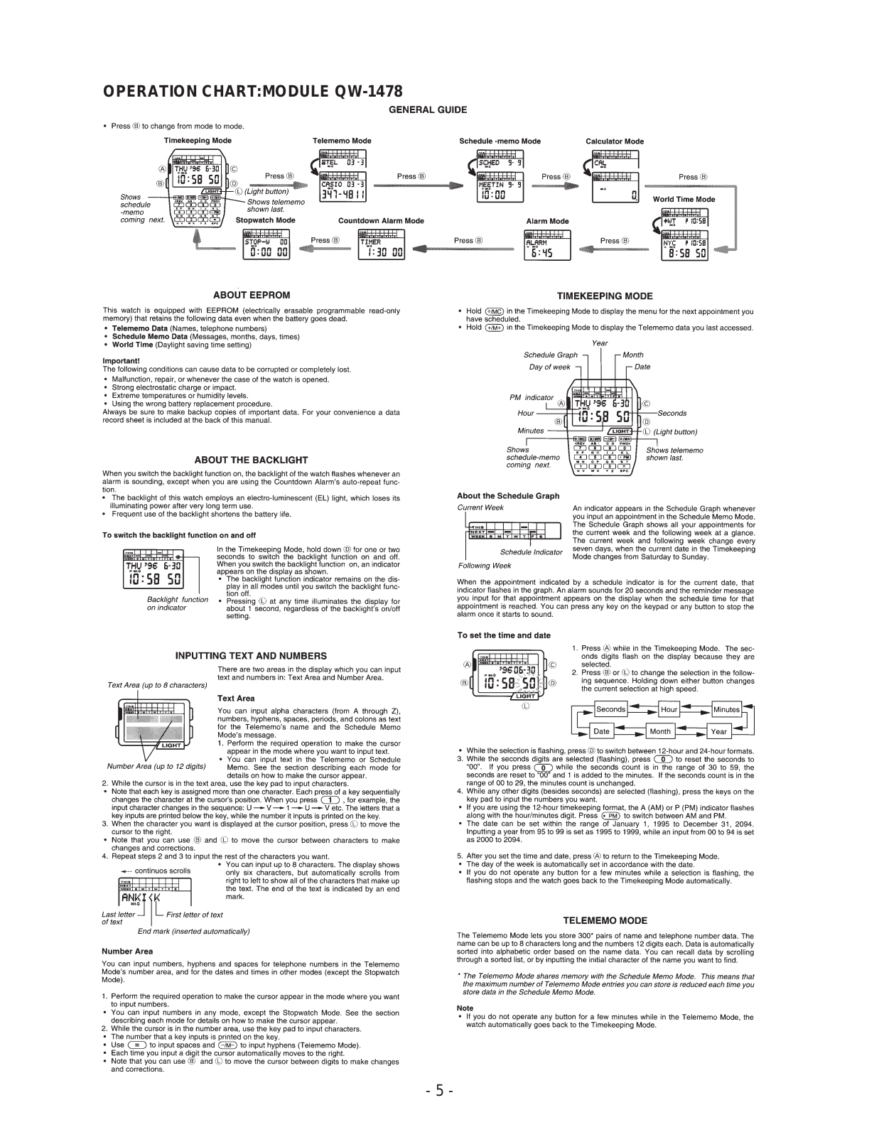 Casio 1478 Owner's Manual
