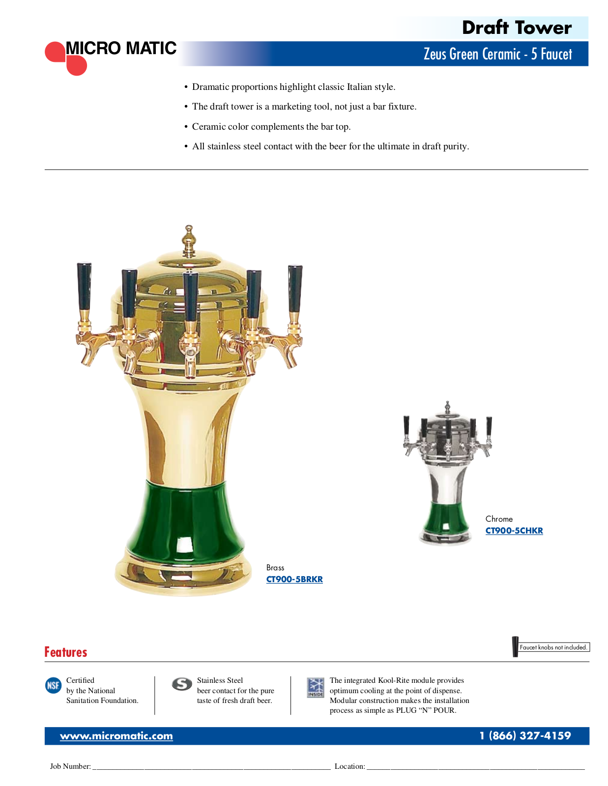 Micro Matic CT900-5BRKR User Manual