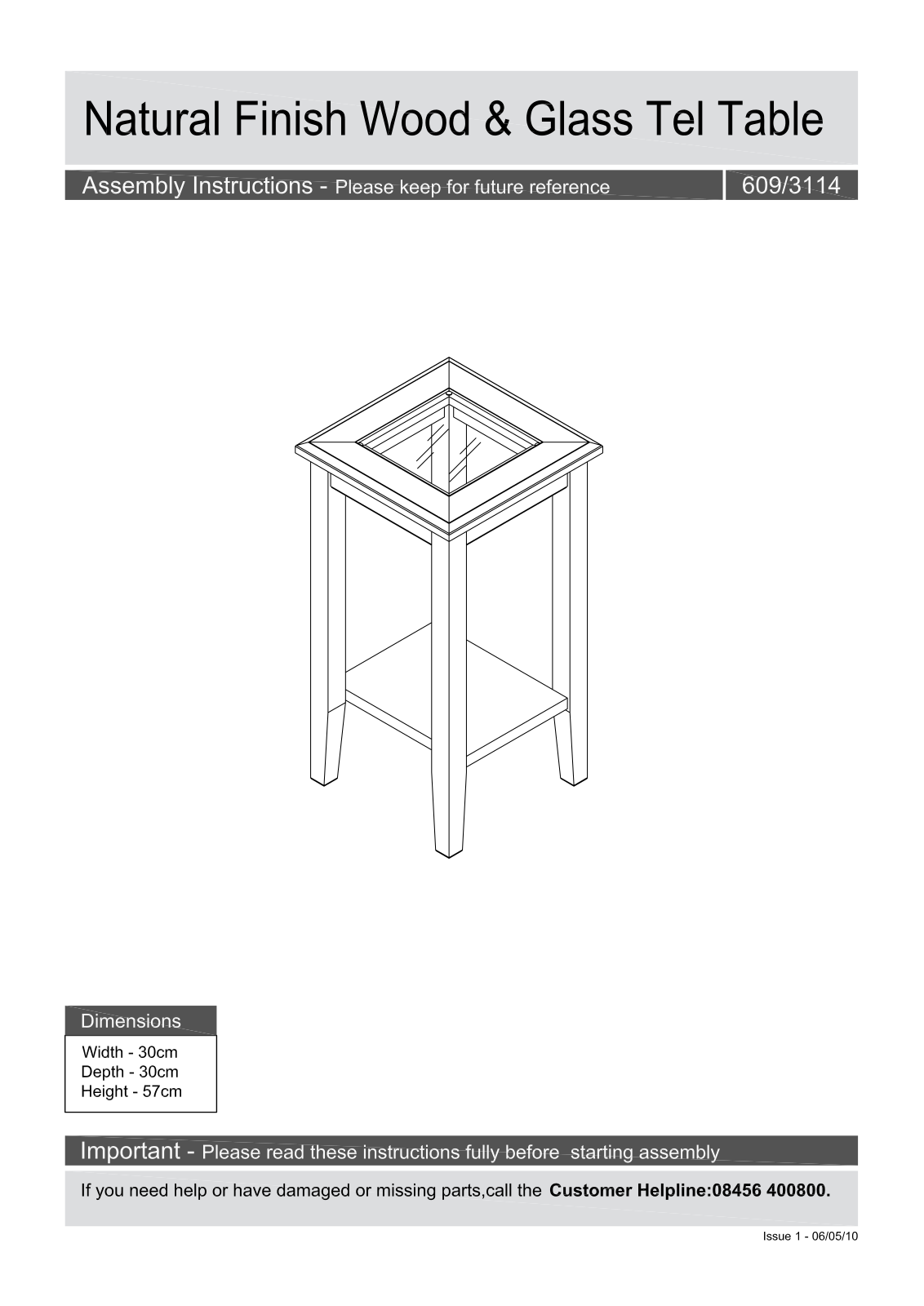 Argos ST00047-22 ASSEMBLY INSTRUCTIONS