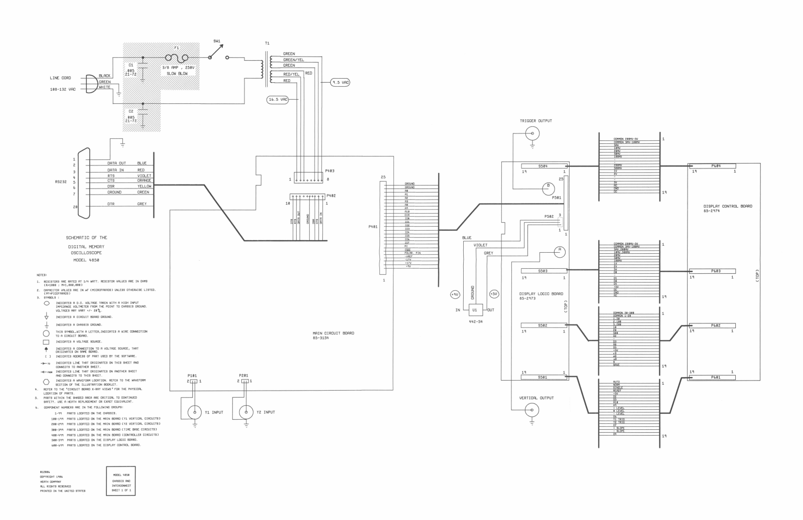 Heathkit ID-4850 Schematic