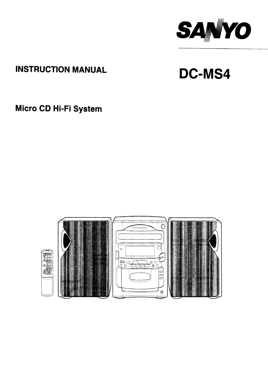 Sanyo DC-MS4 Instruction Manual