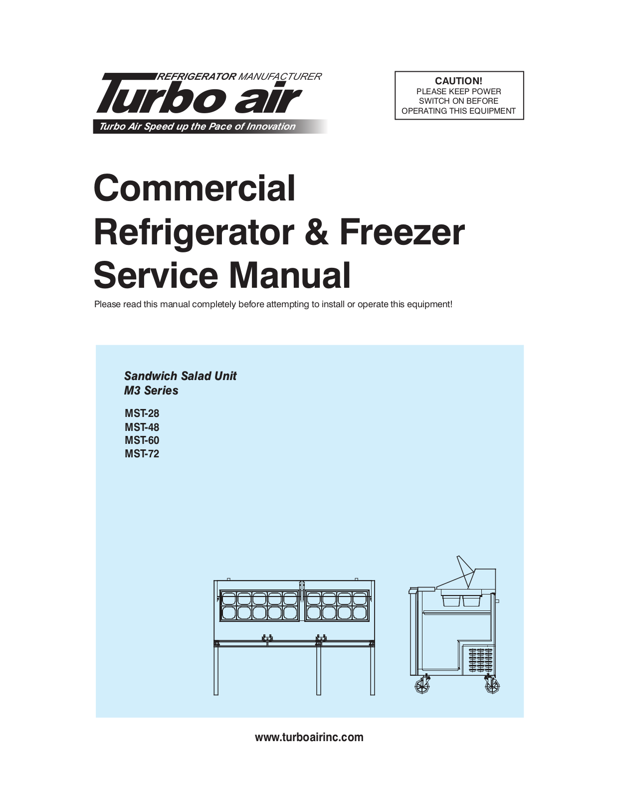 Turbo Air MST-28 Service Manual