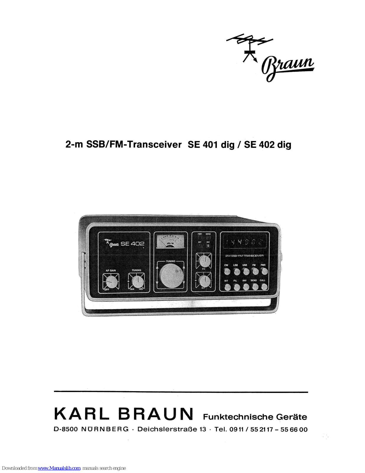 Braun SE 401 dig, SE 402 dig User Manual