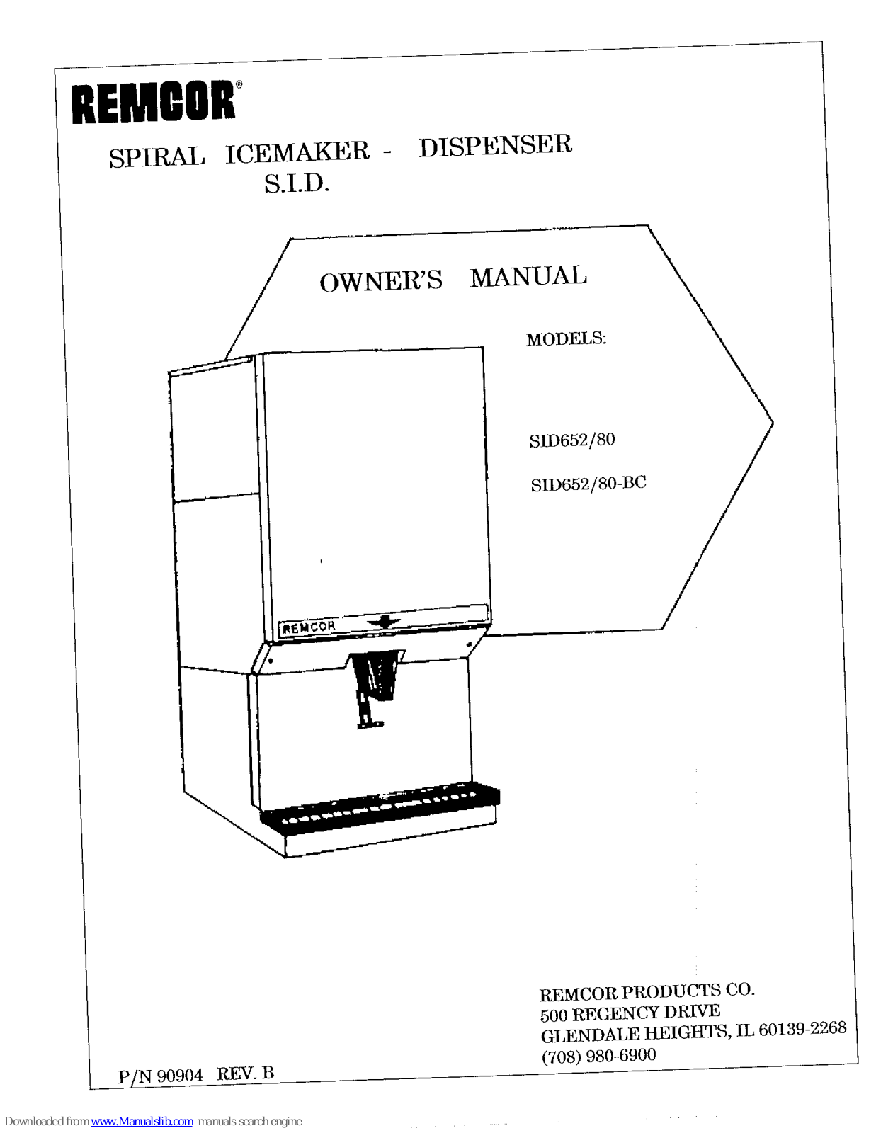 Remcor SID652/80, SID652/80-BC Owner's Manual