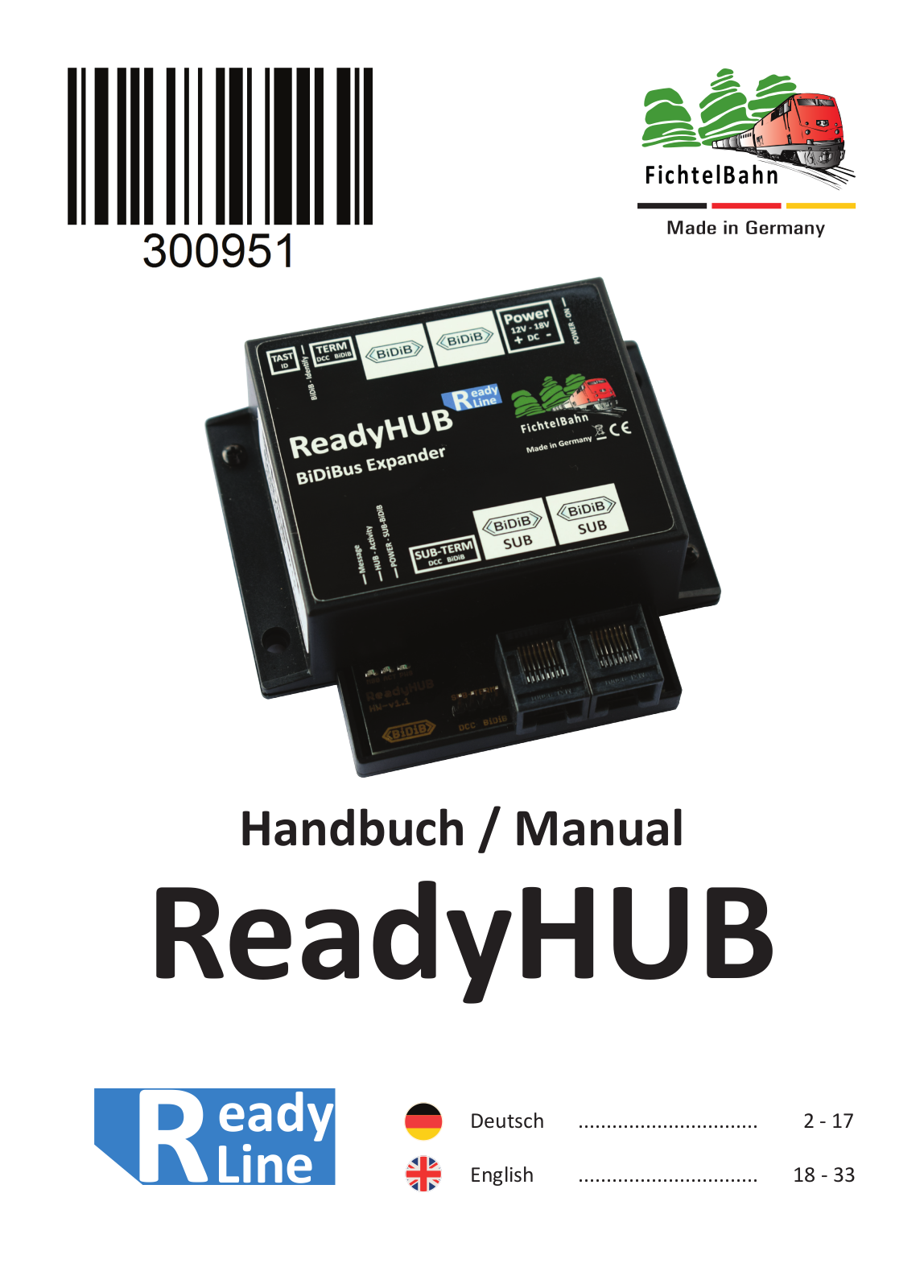 Fichtelbahn ReadyHUB User Manual