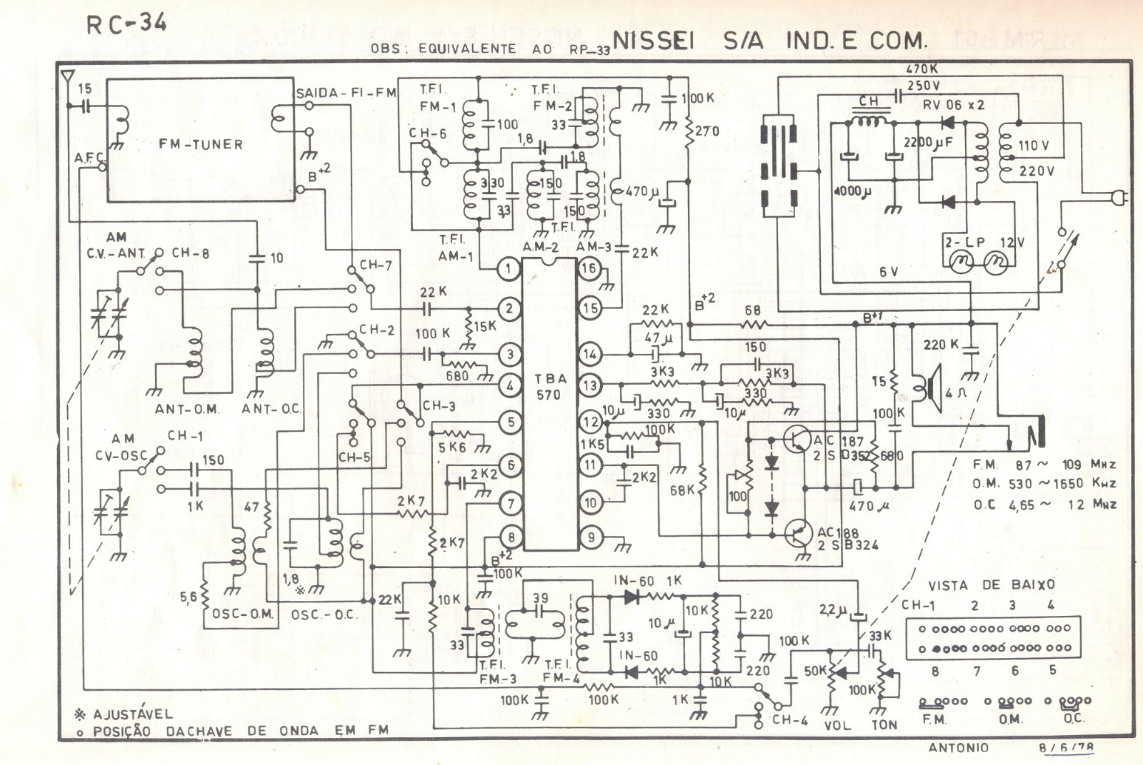 NISSEI RC-34 Schematic