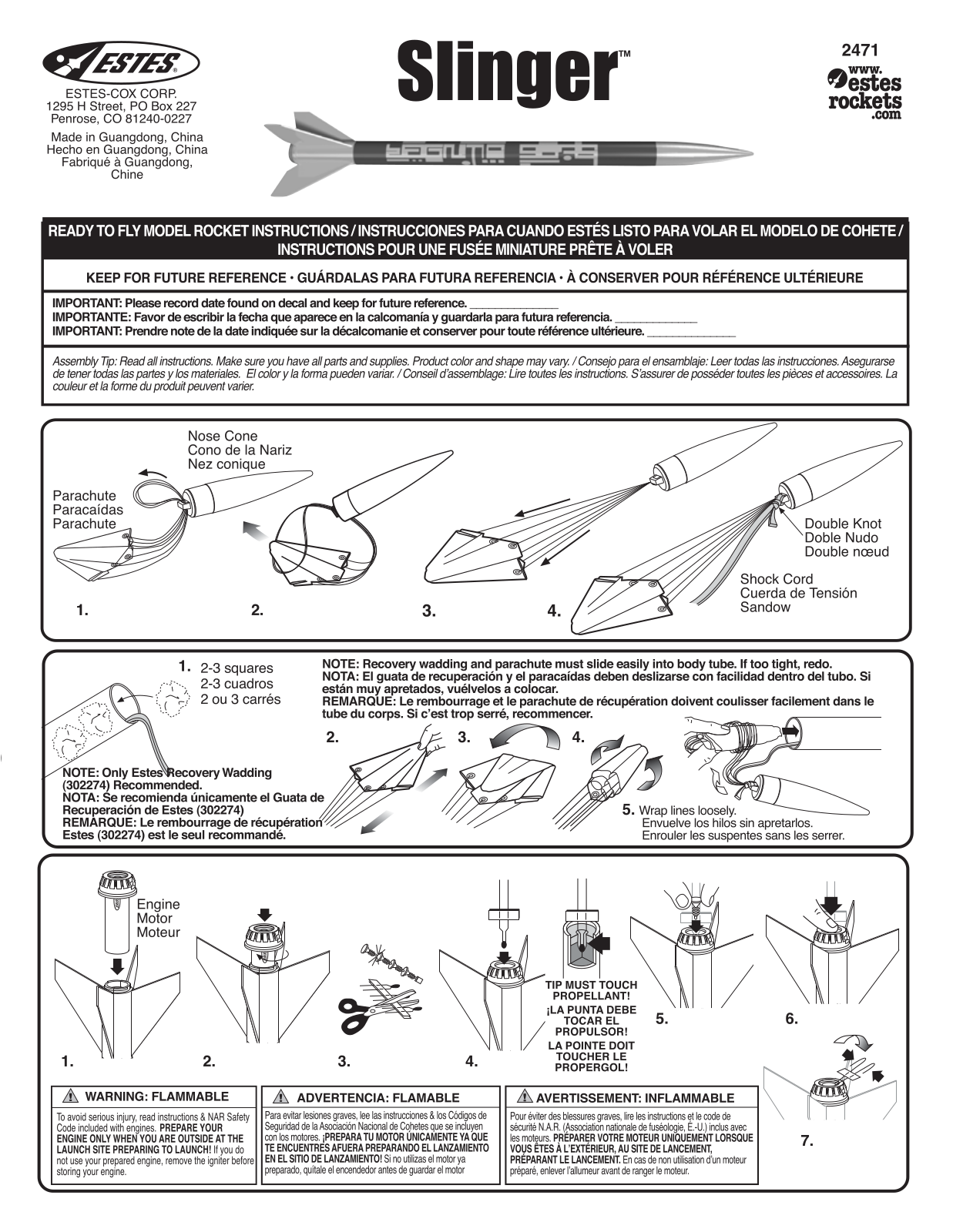 ESTES Slinger User Manual