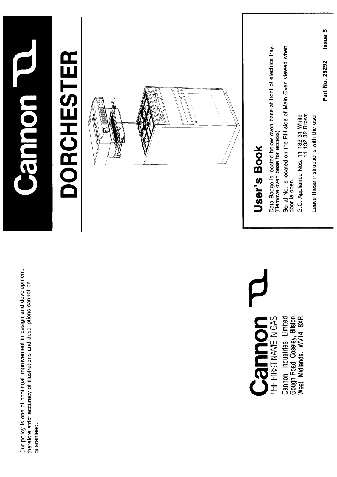 Cannon HB1113232 User Manual